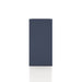 Front facing side view of a durable modern two-shelf steel blue storage bookcase on a white background