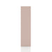 Front facing side view of a durable modern four-shelf light pink storage bookcase on a white background