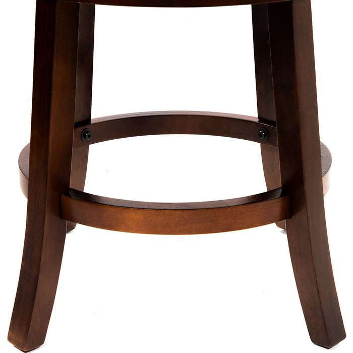 Fendeson Transitional Nailhead Swivel Barstool (Set of 2)