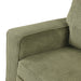 Close-up upholstery detail of a chenille reversible sectional with storage chaise on a white background