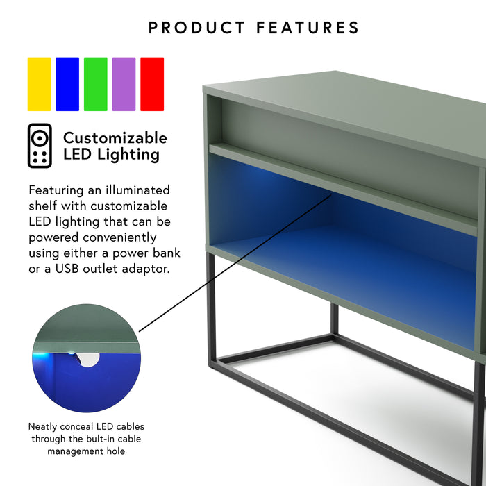 Yazda TV Stand with LED Lights