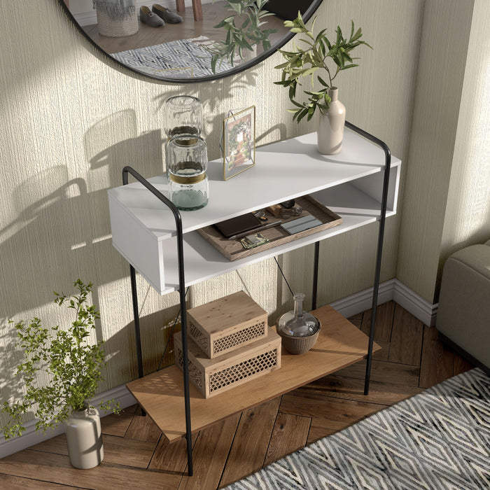 Milan White Console Table