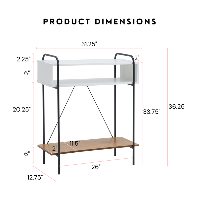 Milan White Console Table