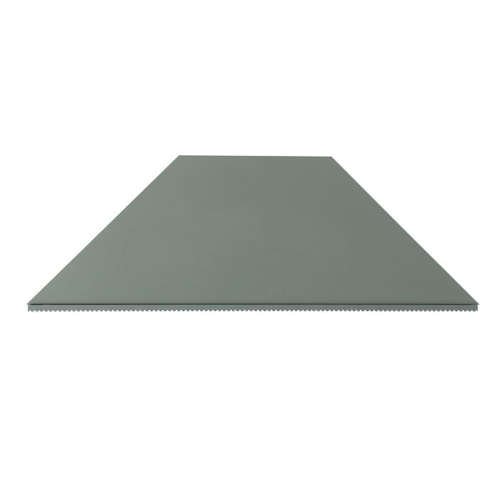 Front facing sage green finish rectangular panel with a touch of texture on its bottom side, on a white background