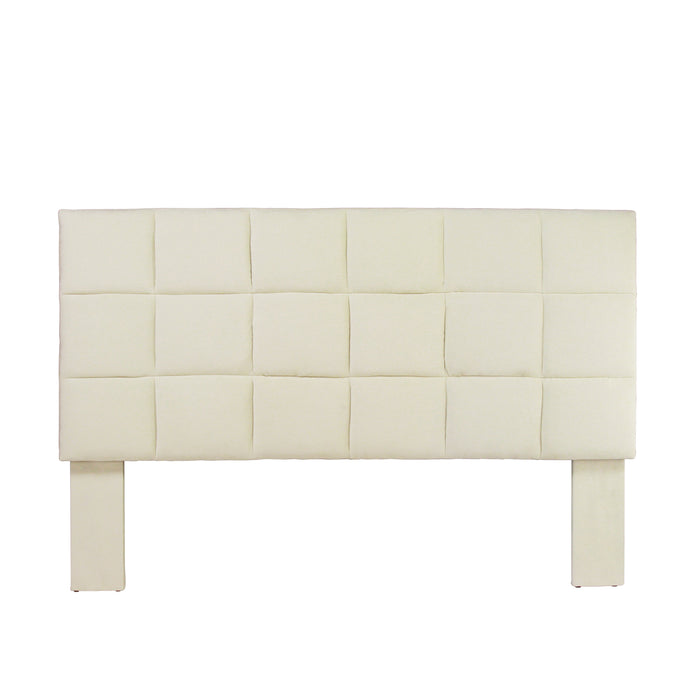 Geneva Biscuit Tufted Flax Flannelette Upholstered Headboard