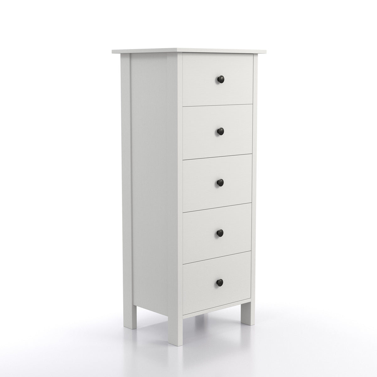 Mahoney Transitional White 5-Drawer Tall Dresser — 24/7 Shop At Home